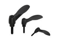 Manette indexable 2K avec filetage, insert fileté en acier bruni