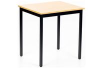 Table De Reunion 70x60 Plateau Hetre/p Ieds Noirs