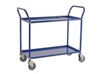 Kongamek - Chariot de service 2 plateaux bleu - 108x48x94 cm - 250 kg - Acier