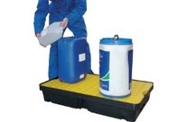 Bacs de rétention en plastique BRP60L - Bac de rétention avec caillebotis polyéthylène 60 L