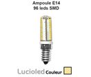 Mini ampoule LED E14 96 SMD blanc chaud