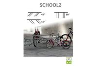 Racks range vélos modulaires face à face SCHOOL2 à 90° ou 45°