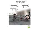 Racks range vélos modulaires face à face SCHOOL2 à 90° ou 45°