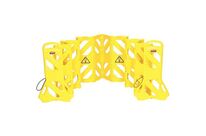 Rubbermaid - Barrière de protection mobile 4m Jaune - Polyéthylène - Usage Chantier Entrepôt Parking Tertiaire - Portable et Robuste