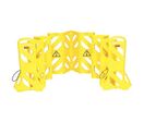 Rubbermaid - Barrière de protection mobile 4m Jaune - Polyéthylène - Usage Chantier Entrepôt Parking Tertiaire - Portable et Robuste