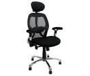 Fauteuil de direction Cosmic - Ergonomique Maille Dossier Haut Noir - 24h d'Assise - Renfort Lombaire