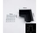 Connecteur Angle 90° pour Rail Magnétique Encastré Noir + Connecteur Souple