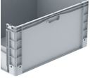 Bac gerbable norme Europe 800x600 x 420 mm avec ouverture - basicline plus