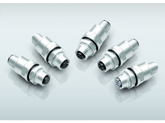 Adaptateur et traversée de cloison M12