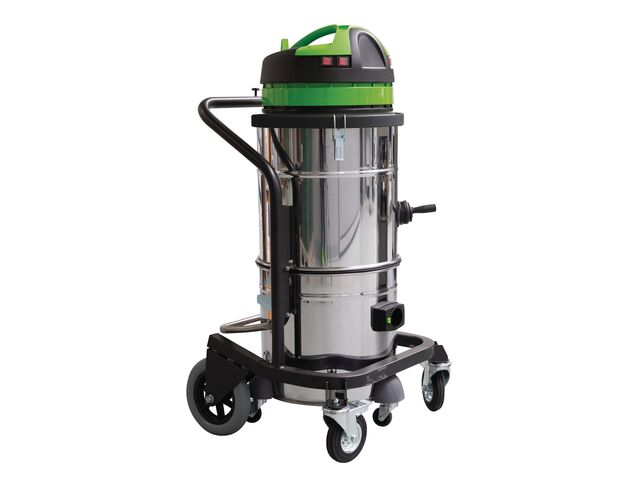 Aspirateur eau et poussière avec nettoyage manuel du filtre - Cuve en acier inoxydable de 50 litres - 3 moteurs 2,9 kW 230 V - 76 dB(A) Cleancraft FLEXCAT 350 IH-PRO