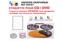 Planches vierges d’étiquettes spécialisées Etiquettes CD DVD opaque