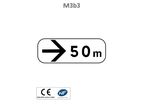 Panonceau directionnel avec distance M3B3