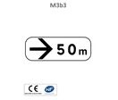 Panonceau directionnel avec distance M3B3