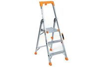 Manutan Expert - Escabeau Professionnel Aluminium 3 Marches - Hauteur d&amp;#039;accès 2.66m - Charge Max 150kg - Norme EN 131