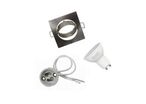 Kit Spot LED GU10 encastrable avec Ampoule LED 6W - Blanc Chaud 2300K - 3500K
