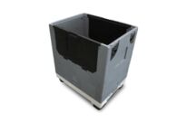 Caisse palette plastique pliable roulante 800 x 600