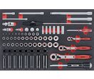 Jeu de douilles et accesoires Foam4x4 tray 1/4- 3/8 4- 24mm en 1/2 77 pièces Teng Tools TTESK77