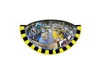Demi miroir entrepôt et logistique 180° noir et jaune - Prémium