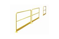 Barrière de protection - Acier Jaune RAL 1023 - H 1000 x L 1500 mm - Avec plinthe - Usage Stockage