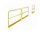 Barrière de protection - Acier Jaune RAL 1023 - H 1000 x L 1500 mm - Avec plinthe - Usage Stockage