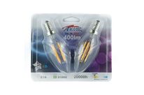 Ampoule LED filament E14 4 watt (éq. 40 watt) x2 - Couleur éclairage - Blanc chaud 2700°K