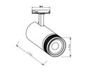Spot LED sur Rail Blanc Angle Ajustable Monophasé 30W 15-60° CCT TRIAC Dimmable -