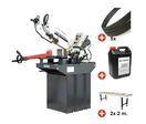 Pack scie à ruban pour métaux 225 mm - 230 V - Vitesse variable - 2 convoyeurs 2 m - 5 rubans - Liquide de coupe 5 L Torros SC281GV PACK 3