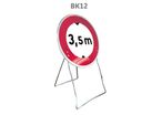 Panneau temporaire BK12 limitation de hauteur