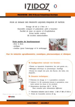 Doseur électrique pour produits liquides, visqueux et pateux