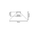 Profilé Aluminium encastré angulaire pour Ruban LED Couvercle Blanc Opaque - 1 m