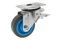 Roulette Résilex 300kg , pivotante à frein Ø 125mm, certifiée Origine France Garantie