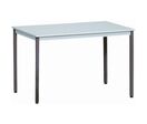Manutan Expert - Table de réunion rectangulaire 130x65 cm - Plateau gris, piétement gris foncé - 10 personnes - Garantie 10 ans
