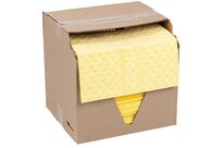 Manutan Expert - Absorbant Chimique Feuille Jaune - 114 L - Polypropylène SM Densité Lourde