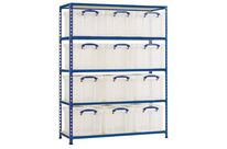 Rayonnage Pour Bacs 35l 1600x1220x455mm + 12 Bacs