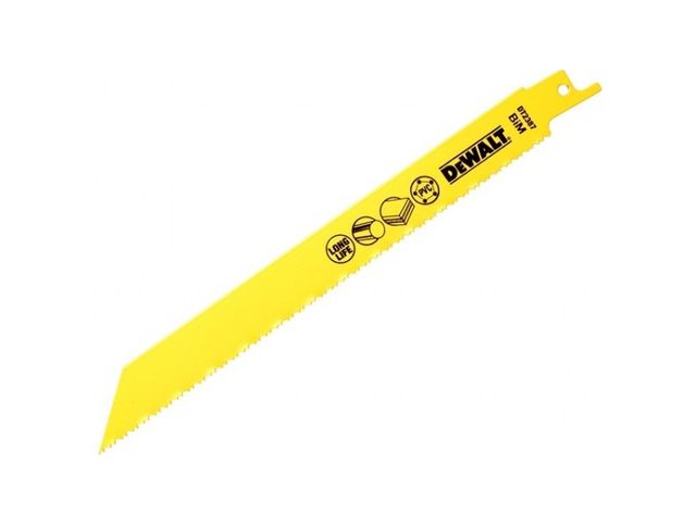 5 Lames Récipro BIM pour métal et synthétiques DEWALT - 228 mm - DT2387 