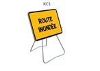Panneau temporaire KC1 route inondée