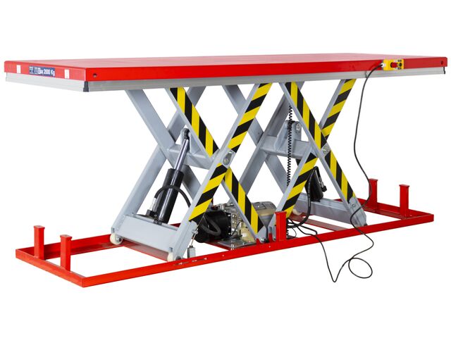 Table élévatrice electrique 1000MM 2000KG 230V longueur 2500mm MW Tools TPSL2110