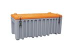 Cemo - Cembox 250 Coffre de Transport - 250L Gris Polyéthylène - Charge Max 200kg - Chantier Entrepôt Manutention
