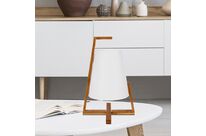 Lampe à Poser en Bambou Papier et Polypropylène 32cm