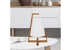 Lampe à Poser en Bambou Papier et Polypropylène 32cm