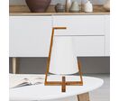 Lampe à Poser en Bambou Papier et Polypropylène 32cm