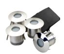 Spot de sol LED LUNA SET INOX 316L 4X1,2W LED+BOITE ALIM