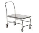 Chariot inox à plateau surélevé