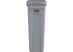 Rubbermaid - Poubelle de tri sélectif 87L Gris - Rectangulaire avec aération - 10 ans garantie