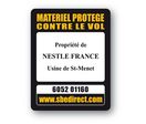 Marquage antivol ordinateur Safe-tech™ SBE impression texte noir