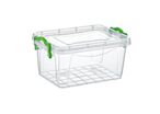 Bac plastique de rangement transparent avec couvercle