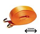 Sangle d'arrimage brin long et crochets bord de rive - 35 mm - 1100 kg
