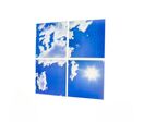 Pack de 4 - Panneaux LED 60x60 Slim 45W CIEL (motif complet)