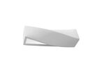 Applique Murale Céramique Rectangle pour Ampoule E27 - Blanc