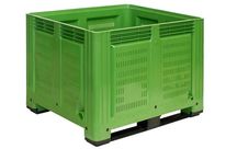 CAISSE-PALETTE 1200X1000X870 MM - AJOURE / 760 L - 2 SEMELLES - CONVEXE